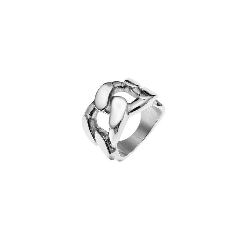 Cuban Titanium Steel Casting Ring Fashion Simple Hot-Selling Style_voghion.com