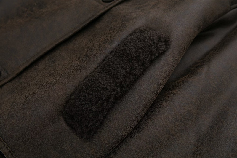 Dammekleeder Stroossemode Kaffifaarweg locker Pelz eendeeleg duebelsäiteg Jackett Mantel_voghion.com