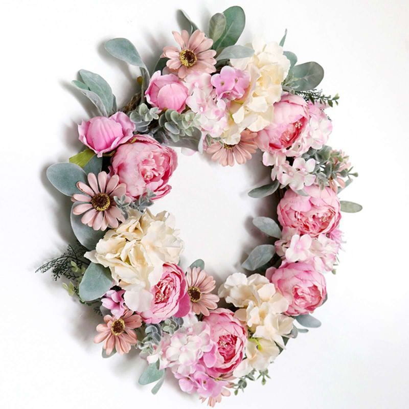 Feestbenodigdheden Lente en zomer Kunstmatige krans Bruiloft Festival Ins Stijl High End Decoratie Simulatie Krans Voordeur Thuis Deur Hangend_voghion.com