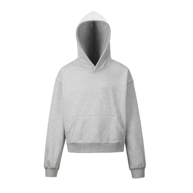 0039 Amerikanischer Stil Trendy Unisex High Street Design Einfarbiger Herrenpullover Kurzes breites Kapuzenpullover_voghion.com