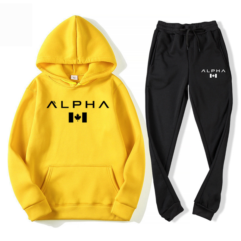 Maglione e pantaloni stampati di marca Chao set da uomo autunno e inverno da uomo con set di due pezzi girocollo in velluto_voghion.com