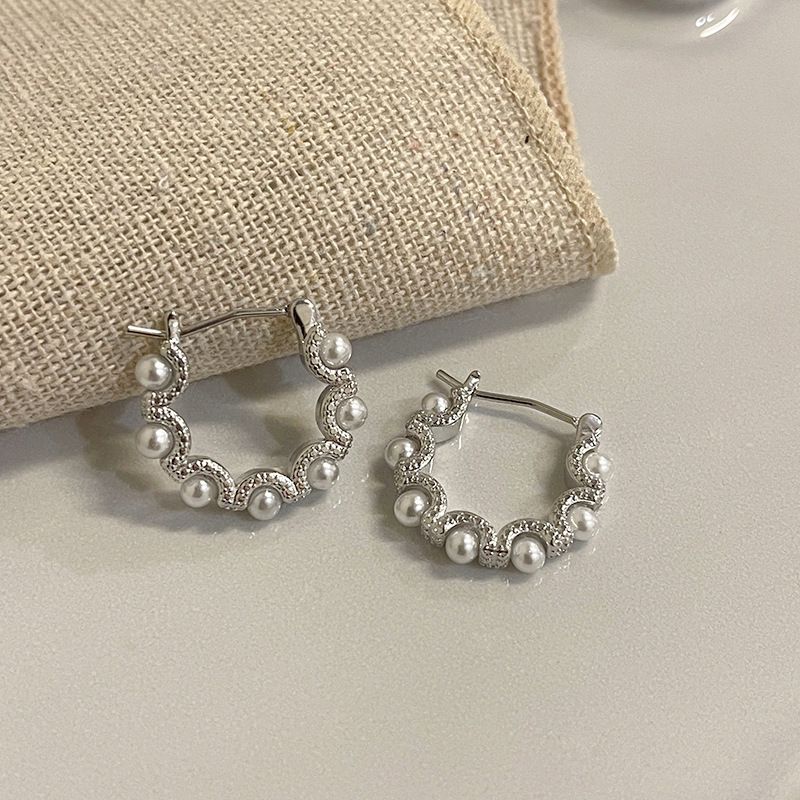 Orecchini a bottone da donna eleganti e di lusso, con temperamento alla moda, orecchini con perle squisite, gioielli per le orecchie da donna con temperamento premium_voghion.com