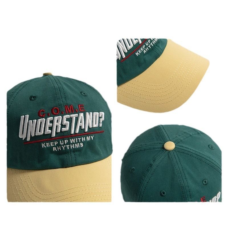 Spring Summer New Large Head Circumference Duckbill Women Children, Versatile Embroidered Color-Block Baseball Cap For_voghion.com