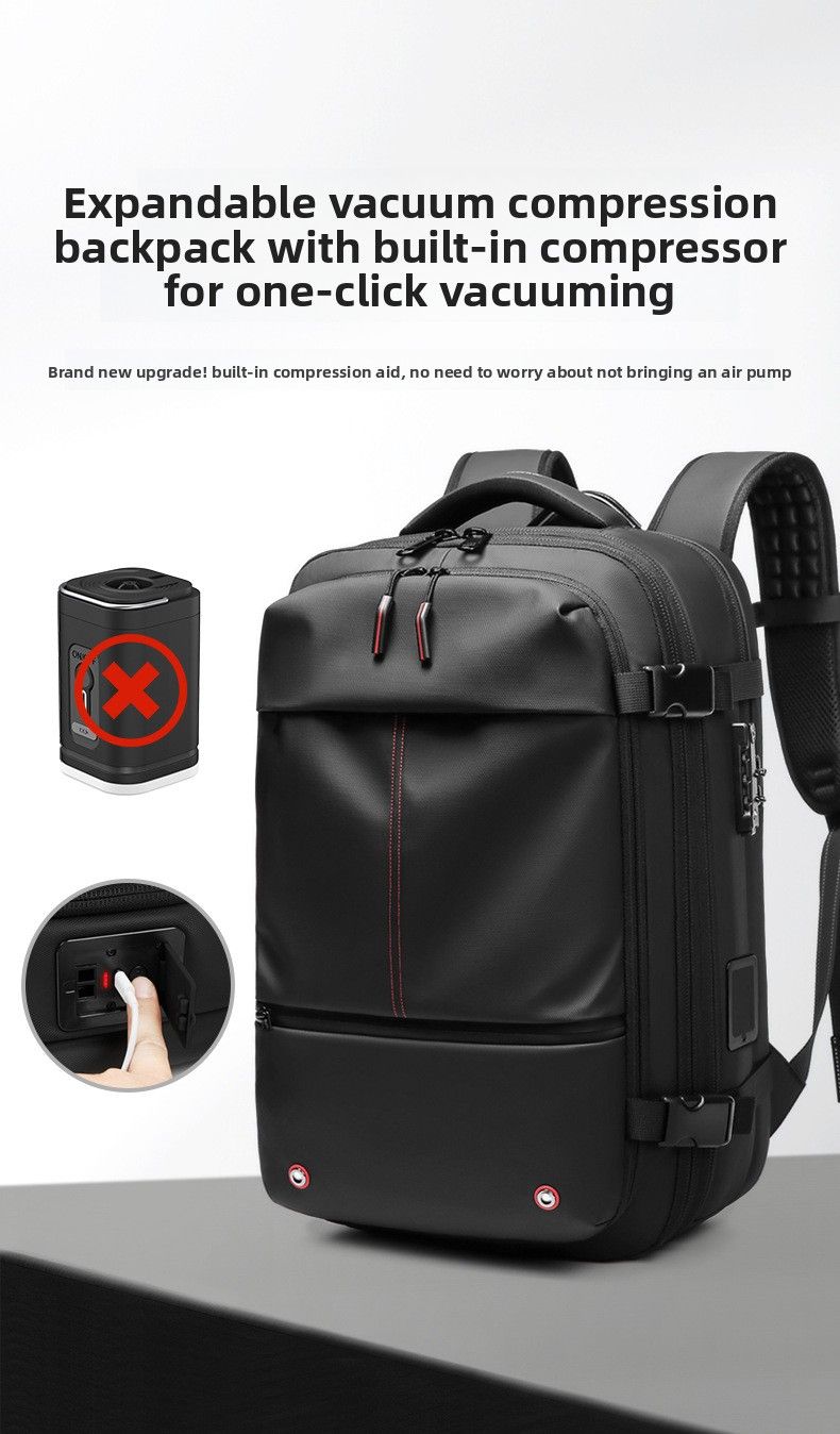 Cross-border New Product One-click Vacuum Compression Business Casual Computer Bag Men's High-end Travel Backpack_voghion.com