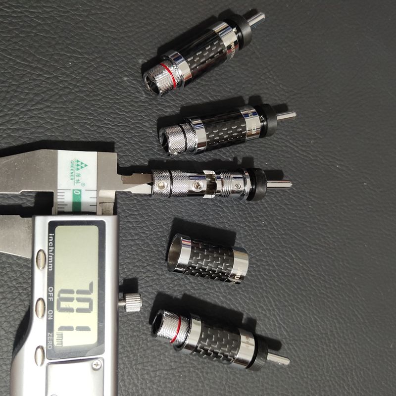 Neu Werbeartikel Japanischen original Furutech rhodiniert carbon fiber nicht-magnetische HiFi lautsprecher kabel adapter Y spaten_voghion.com