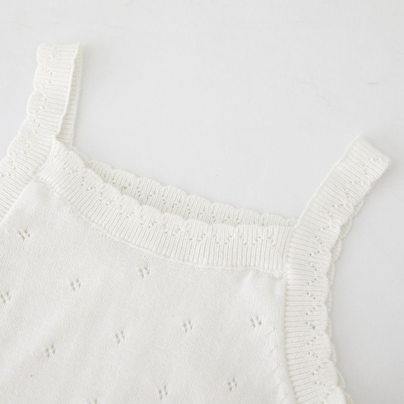 Canotta in pizzo e cotone per bambine – Capo estivo traspirante (80-120 cm, 4 colori + opzioni fiocco)_voghion.com