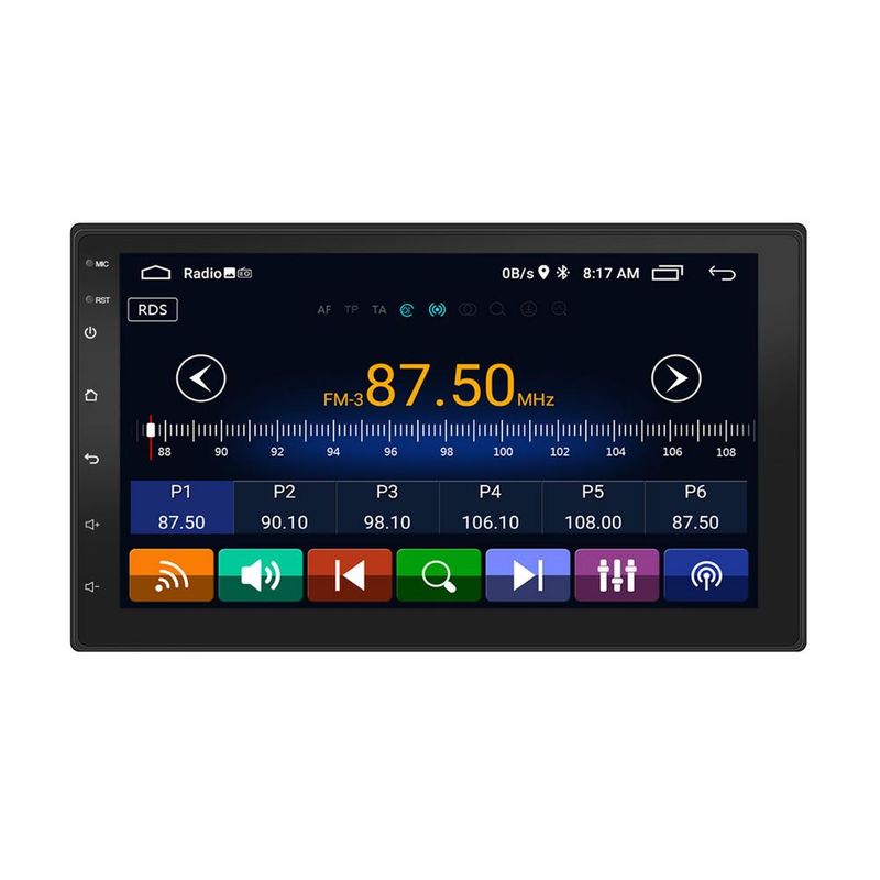 Dvostruki Din stereo uređaj za automobil s GPS navigacijom 7 inčni Android 10.1 zaslon osjetljiv na dodir Auto radio Video uređaj s Bluetoothom WiFi_voghion.com