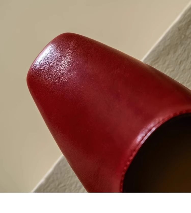 Französische kleine Lederschuhe 2025 Frühjahr neue quadratische Kopf High Heel Mary Jane Damen Einzelschuhe_voghion.com