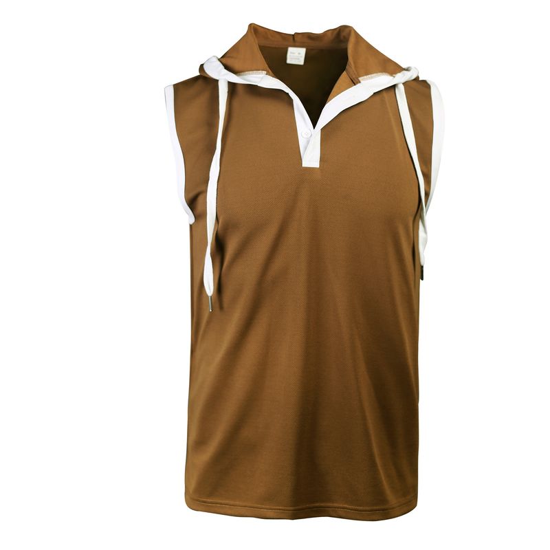 Men's Sleeveless Hooded Vest T-Shirt - Lightweight Summer Casual Top For Sports & Streetwear (6 Colors, S-XXXL)_voghion.com
