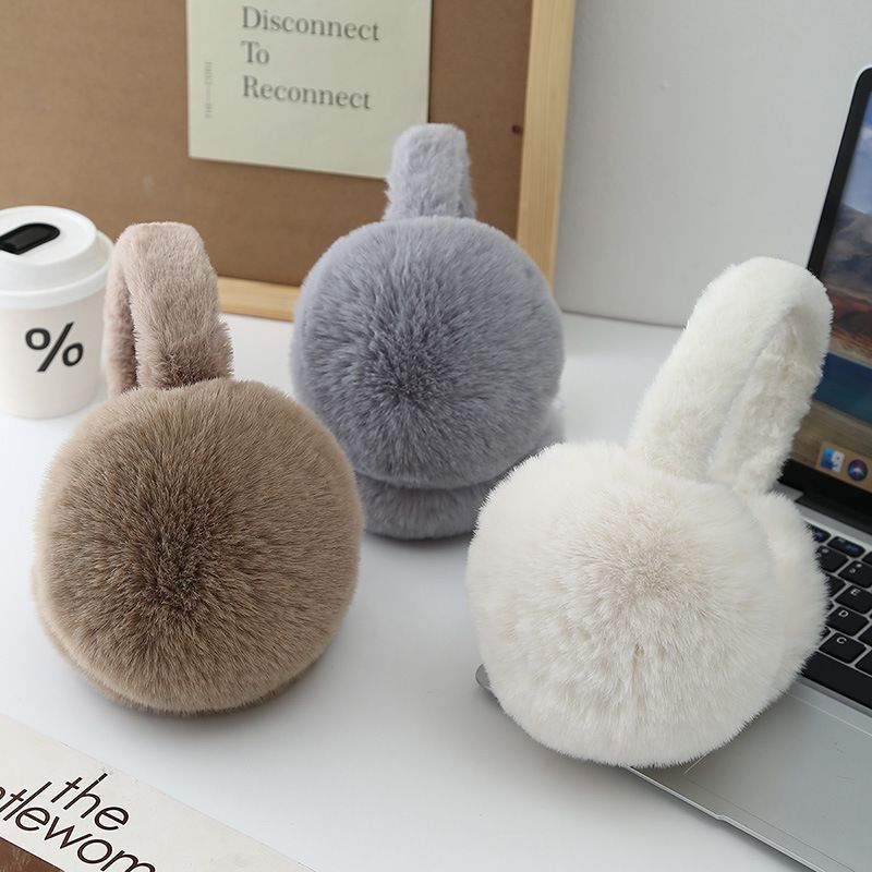 Foldable Ear Muffs For Warmth, Cute Plush Ear Warmers For Men And Women, Autumn And Winter_voghion.com