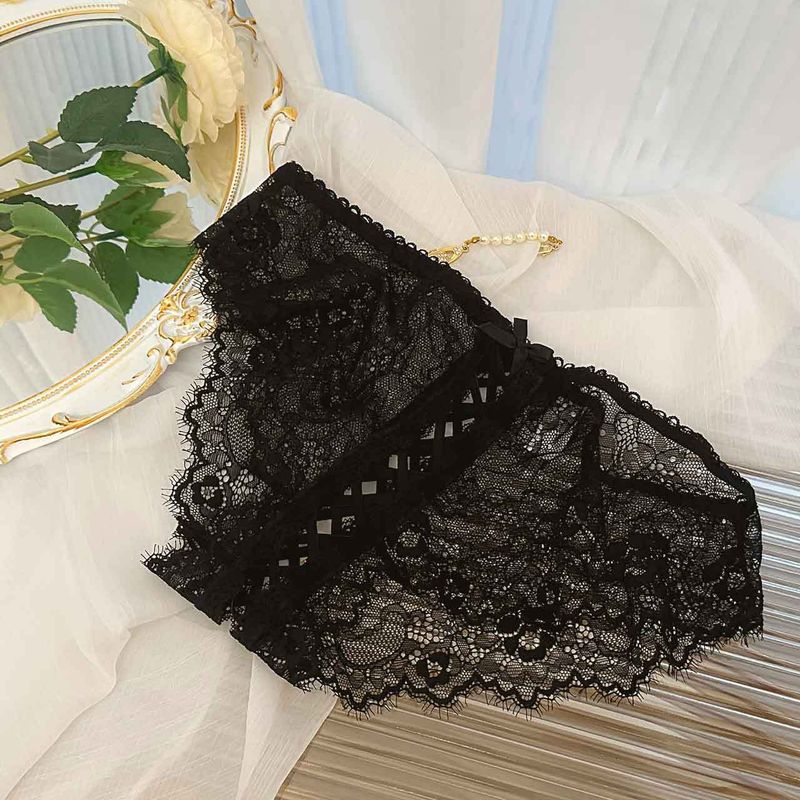 LuvBox, nuove mutandine sexy in pizzo con ciglia in stile giapponese per donna, con cinturino sottile incrociato, slip da donna traspiranti e senza cuciture_voghion.com