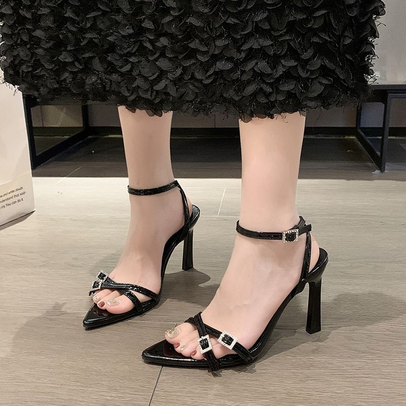 Lente Zomer Nieuwe Eendelige Sandalen Met Puntige Tenen En Dun Voor Vrouwen, Banquet Rode Minimalistische Hoge Hakken_voghion.com