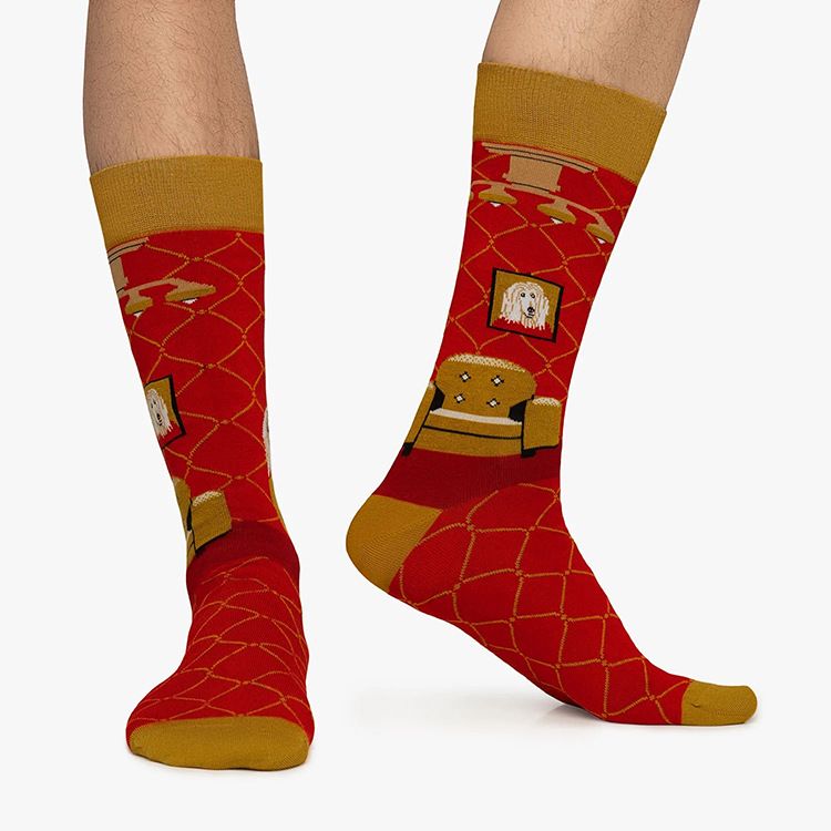 Calzini da skateboard alla moda a metà polpaccio, in cotone jacquard alla moda, con motivo a cane dei cartoni animati, 2025d_voghion.com
