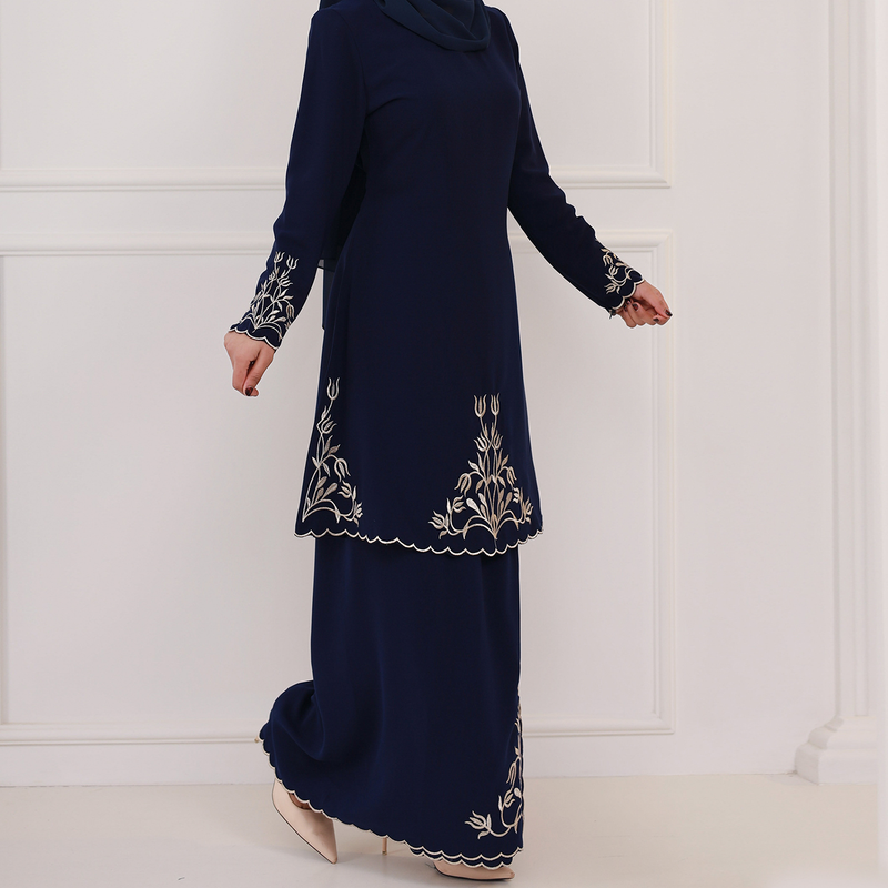 Muslimsk mote malaysisk utsøkt broderi Midtøsten todelt dress BK003_voghion.com