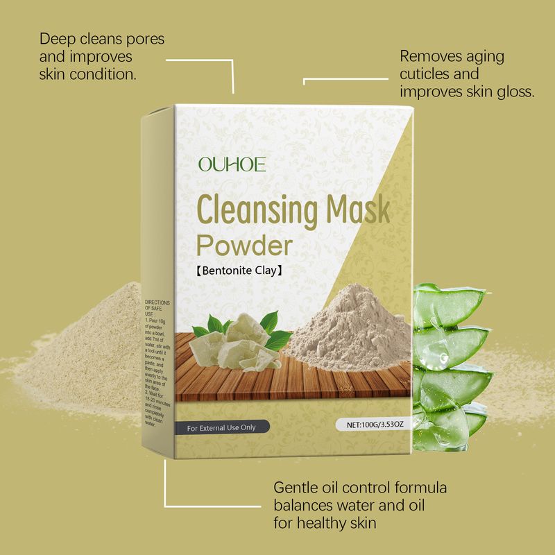 OUHOE čistilni prašek za čiščenje, fine pore, blago vlaženje, maska za nego kože obraza in vlaženje_voghion.com