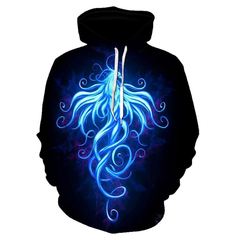 2020 Nuovo colorato Flame Hoodie 3d Felpa Uomo/Donna Con Cappuccio Autunno E Inverno Cappotto Uomo Abbigliamento Divertente Giacca Nera_voghion.com