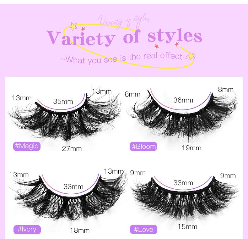 CMAYOME 5-Pairs Colored Faux Mink Eyelashes - Voluminous, Fluffy, Multi-Layered False Lashes For Dramatic & Natural Look_voghion.com