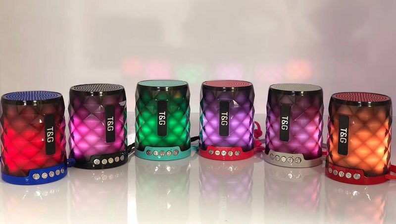 TG155 Portable Outdoor Bluetooth Speaker LED Card Insertion Gift Colorful Light_voghion.com