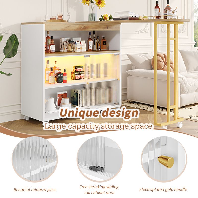Lampada da tavolo esterna con LED 138-204x105cm, Bianco_voghion.com