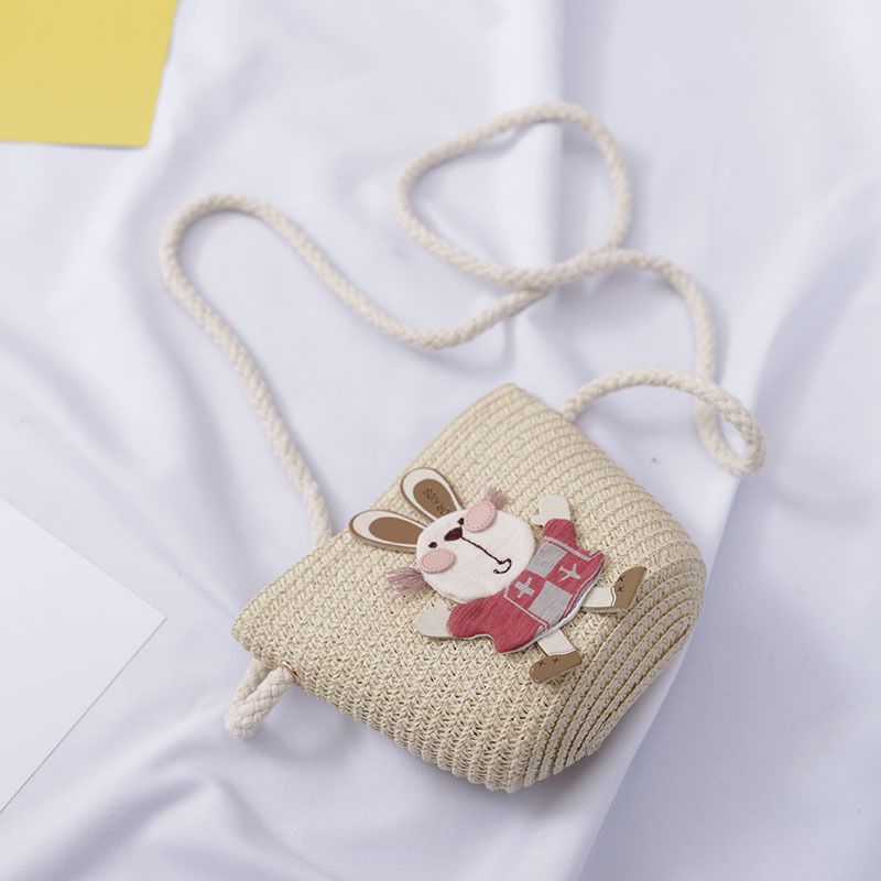 Nuova borsa per cappello da spiaggia per ragazza estiva con parasole per bambini, erba, simpatico cartone animato_voghion.com