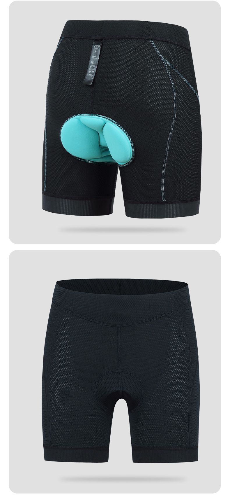 Nouveau cuissard de cyclisme pour femme avec coussin en mousse haute élasticité intégré, short de vélo de montagne à couleurs contrastées et tendance pour_voghion.com