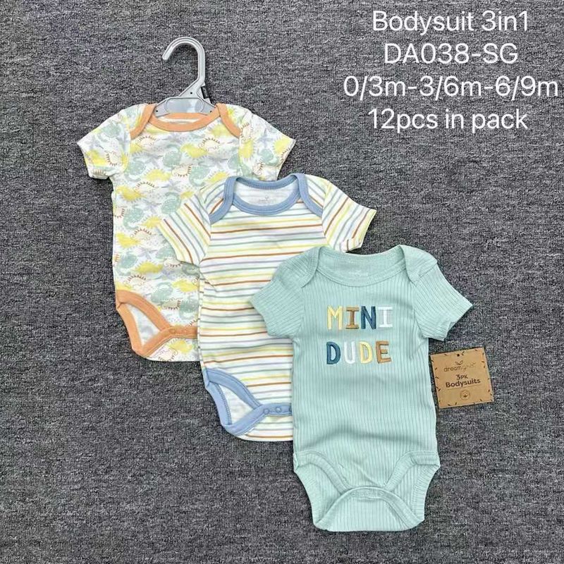 Baby Kreuz Grenze Großhandel Spot Export Neugeborenen Ärmelloses Dreieck Krabbeln Kleidung Außenhandel männer 3PCS_voghion.com