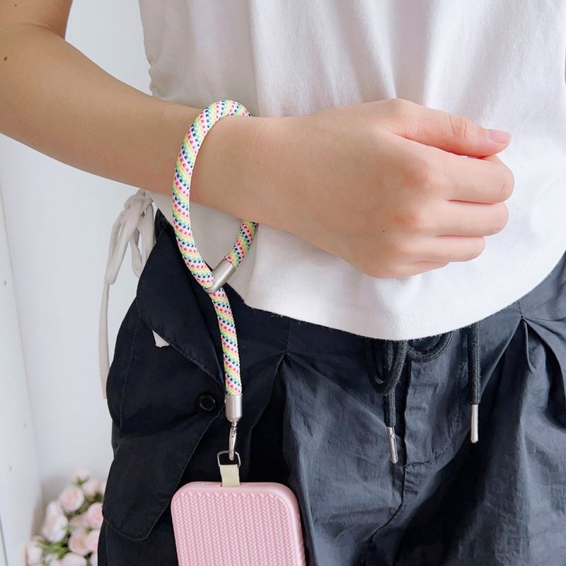 Hochwertiges, verstellbares Handy-Lanyard, kurzes Armband, Outdoor-Reisen, Shopping-Party, vielseitiges, tragbares Seil, starker Fallschutz_voghion.com
