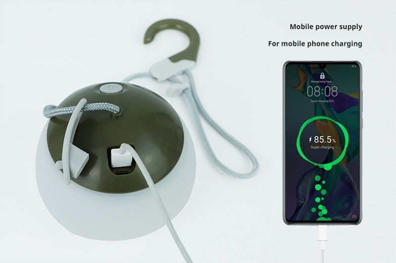 Lampă de camping portabilă din silicon cu încărcare USB multifuncțională pentru cort și exterior, noua lampă LED pentru cal_voghion.com