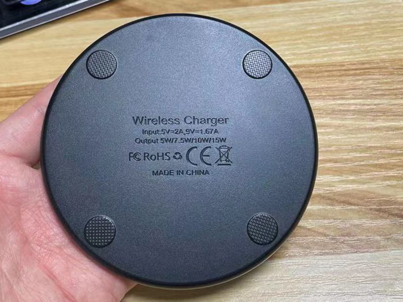 Ultradünnes 10-W-Schnellladegerät für das iPhone – QI-zertifiziert, schlank und tragbar, mehrere Farboptionen (Schwarz/Weiß/Blau/Rot/Grau)_voghion.com