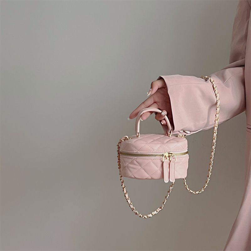 Xiaoxiangfeng Moda Donna 2024 Nuova Catena Portatile Versatile Mini Borsa a Tracolla con Bocca a Spalla Rossa_voghion.com