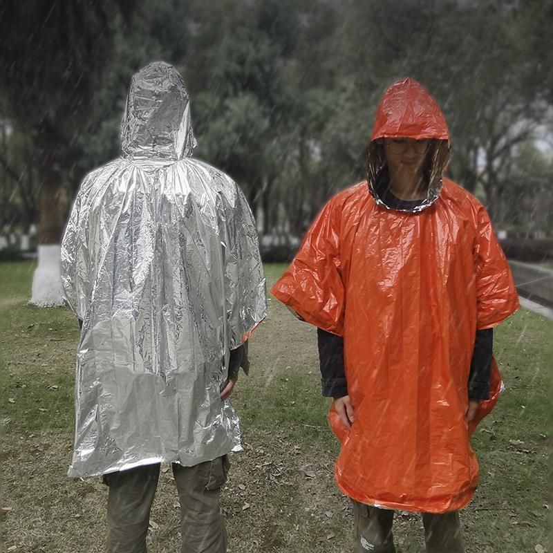 Outdoor-Regenmantel Notfall Camping Temperaturverlust Isolierung und warme Ausrüstung Überlebensdecke Outdoor-Zubehör_voghion.com