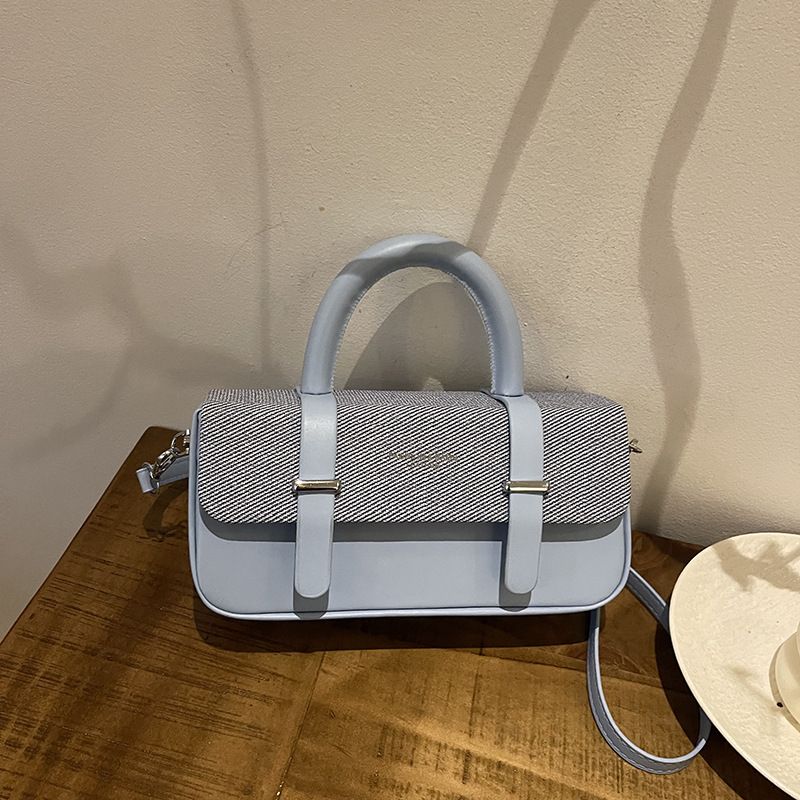 Trendy Versatile Box PU Texture Shoulder Niche Light Luxury Crossbody Women's Handbag Small Square Bag_voghion.com