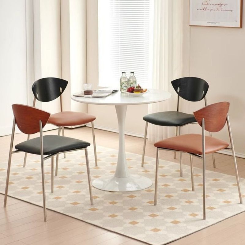 Sedia da pranzo vintage in legno massello per uso domestico, sedia da pranzo leggera e di lusso Bird Leisure Cafe, sedia con schienale in ferro battuto di design_voghion.com