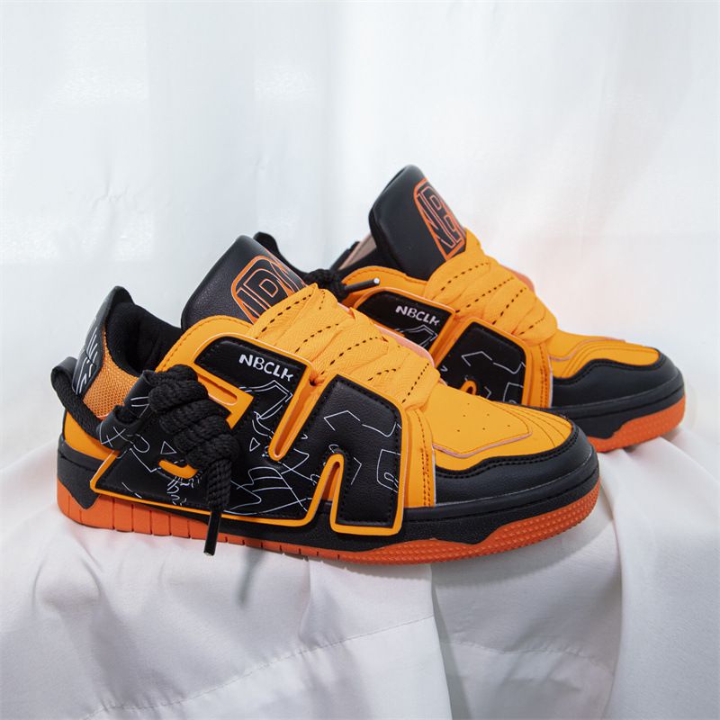M Letter Hip-Hop Skateboard Loafers für Damen, Ins Korean Style, Paar Nischen Sport Freizeitschuhe, 2023 Sommer Neu_voghion.com