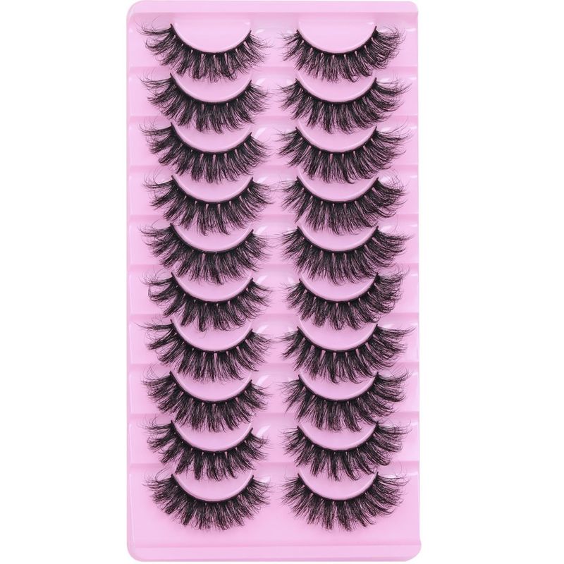 False Eyelashes Messy Style Fluffy Curl Thick Voluminous Eyelash Extensions Mink_voghion.com