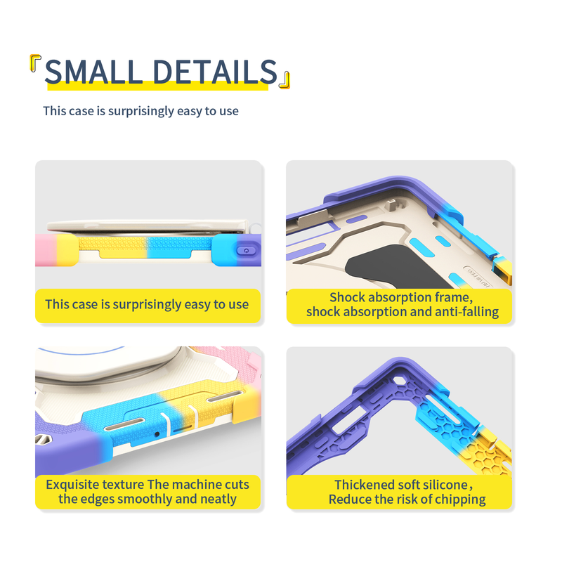 Fodral för Xiaomi Pad 6 11 tums surfplatta Fodral Soft Silica gel Ring Rotate Stand Anti-fall Skyddsskydd för Xiaomi Mi Pad 6 Pro_voghion.com