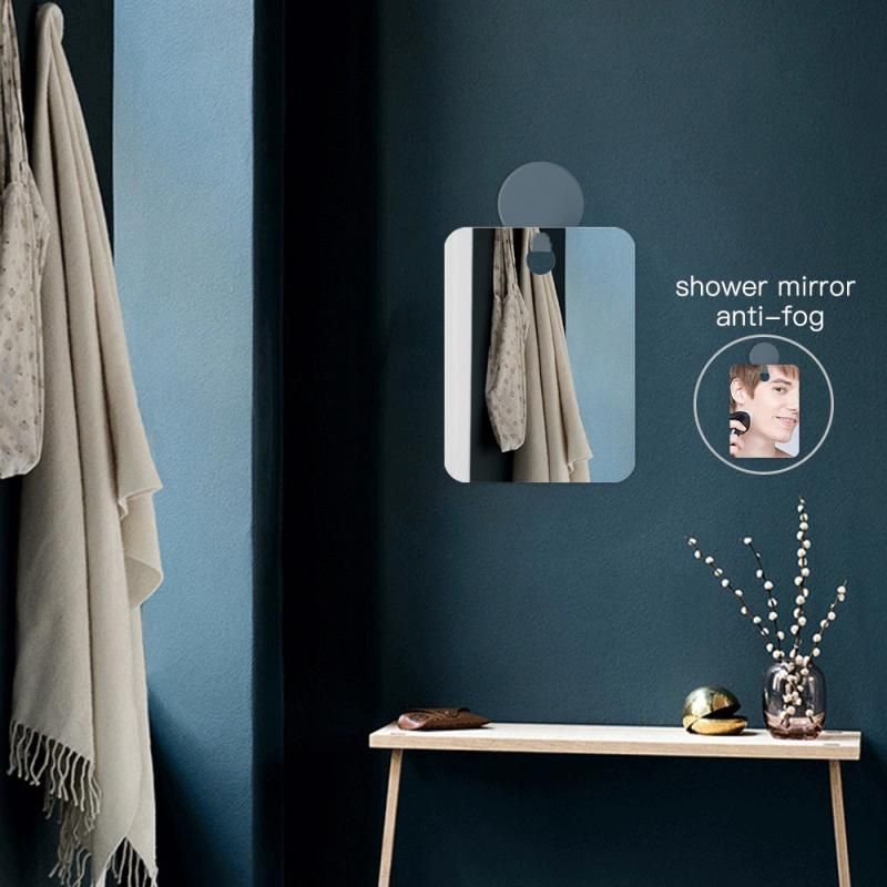 13*17cm Acrylic Anti Fog Mirror Bathroom Tools Shower Shaving Fogless Mirror Washroom Travel Accessories Home Decoration_voghion.com