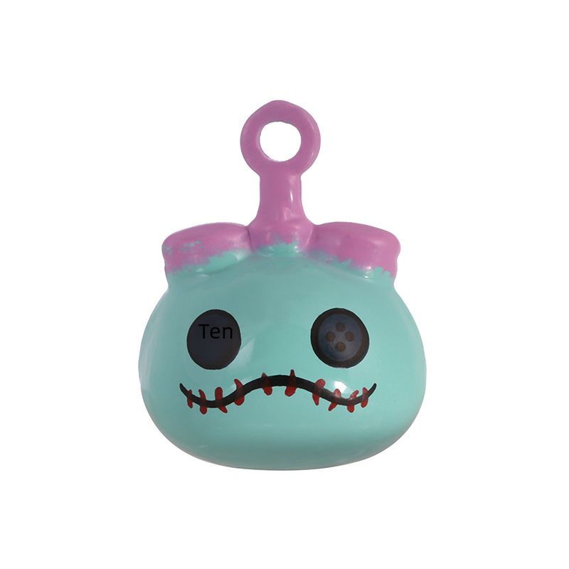 Accesorios de decoración de Halloween transfronterizos Dibujos animados de Navidad Pequeña campana Mueca de calabaza Muñeco de nieve Colgante de campana de cobre_voghion.com