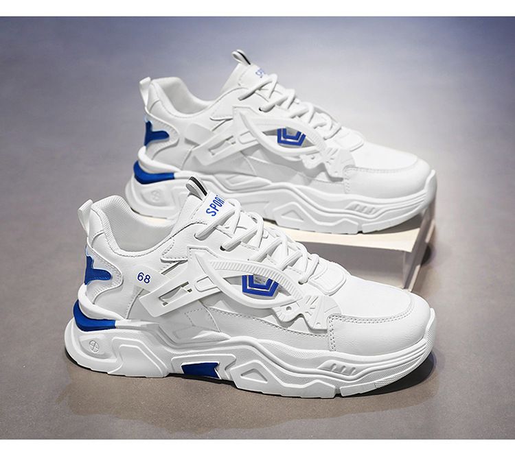 Herbst Neue atmungsaktive weiße Sneakers Herren Trendy Vielseitige, höhenverstärkende Sport- und Freizeitschuhe für den Laufsport_voghion.com