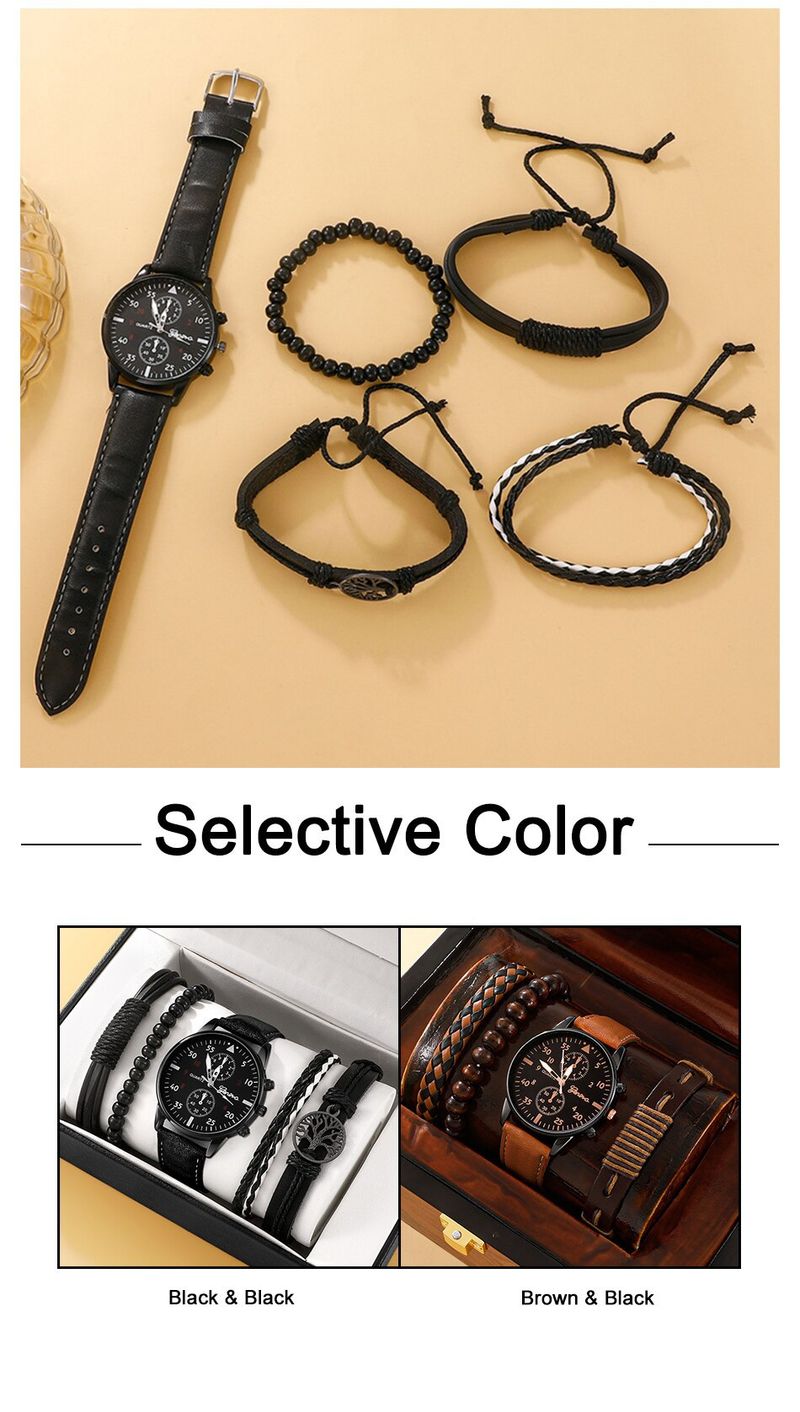 Men's Watches Quartz Watch Trendy Timekeeper Waterproof Business Non Mechanical Examination Punctual Silent Three Hand Men's Watch_voghion.com