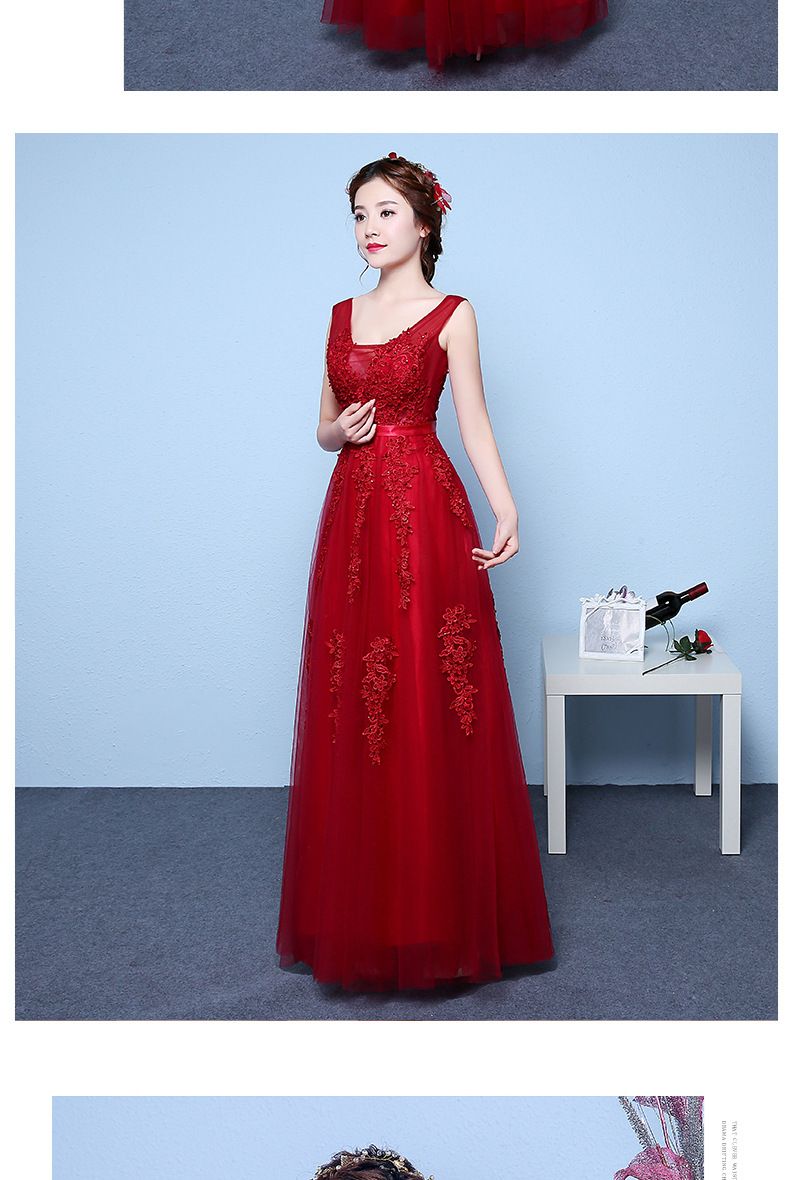 Deep V Long Style Host Slim Toast Wear Bridal Wedding Evening Wear Car Show Event_voghion.com