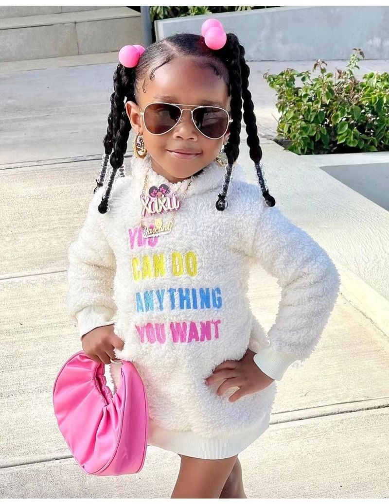 M8079 abbigliamento per bambini 2024 nuovo double-ided agnello cahmere lettera ricamata con cappuccio alla moda autunno e cappotto invernale_voghion.com