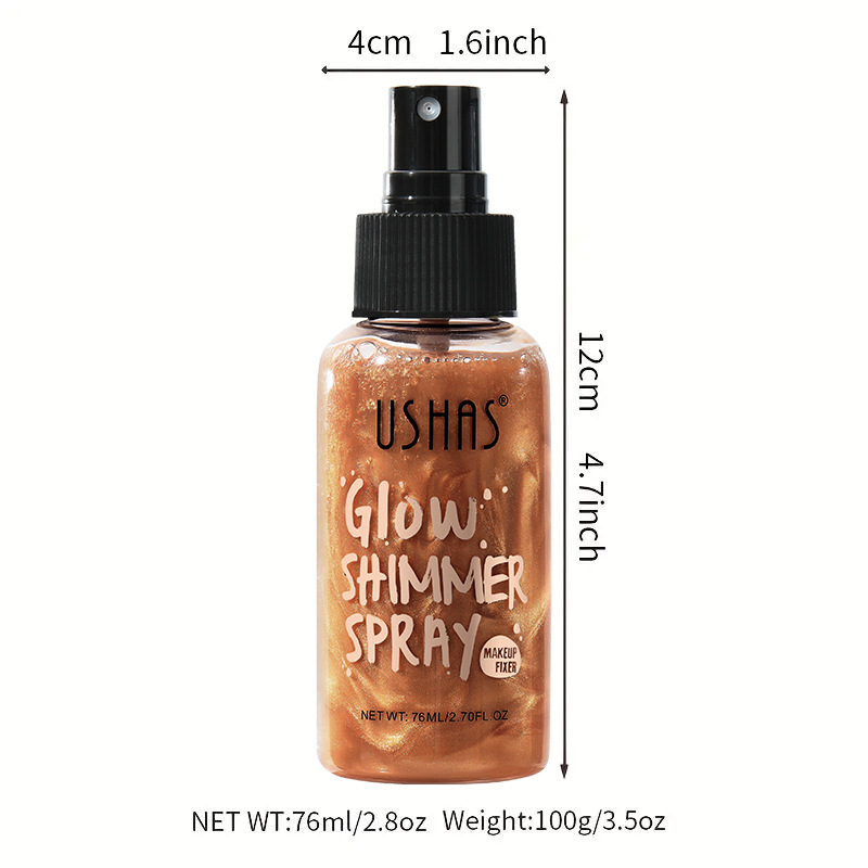 USHAS fondotinta liquido schiarente ad alta brillantezza correttore durevole glitter impermeabile_voghion.com