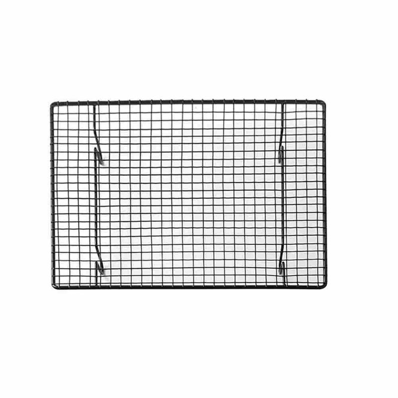 2 pezzi di griglia di raffreddamento per torte antiaderente nera in acciaio inossidabile, griglia di raffreddamento per barbecue, utensili per la cottura di torte, utensili per pasticceria, gadget da cucina_voghion.com