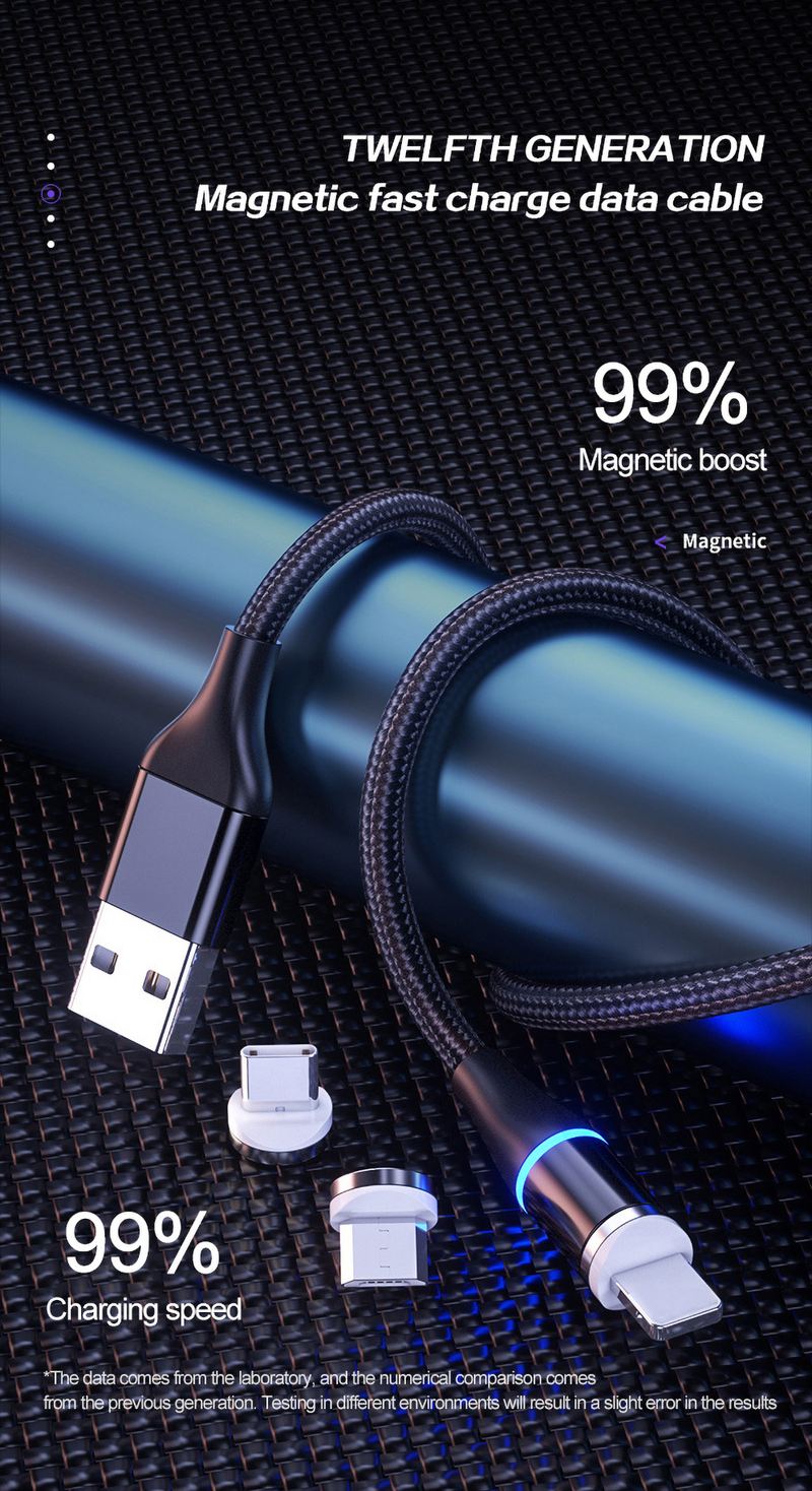 USB-C-Typ-Magnetkabel, geeignet für Huawei P50 5A Schnellladung, geeignet für Xiaomi Samsung Laptop OPPO Micro USB_voghion.com