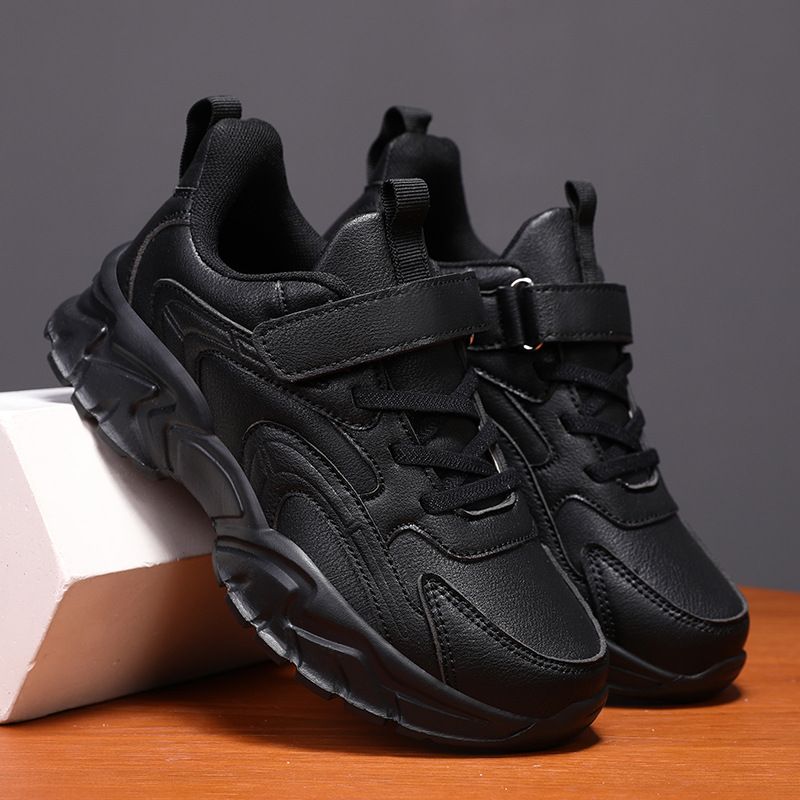 Four Seasons Children's White Boys' Little Black Girls' Mesh Breathable Lightweight Soft Sole Running Shoes_voghion.com