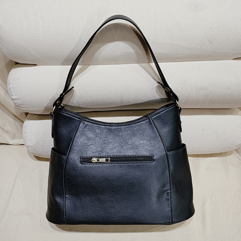 European and American retro tote bag double zipper tassel women's portable shoulder bag women's bag_voghion.com