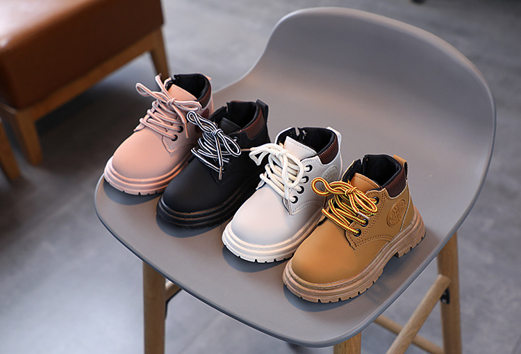 Çocuk Ayakkabıları Kızlar için klasik pembe büyük sarı botlar_voghion.com