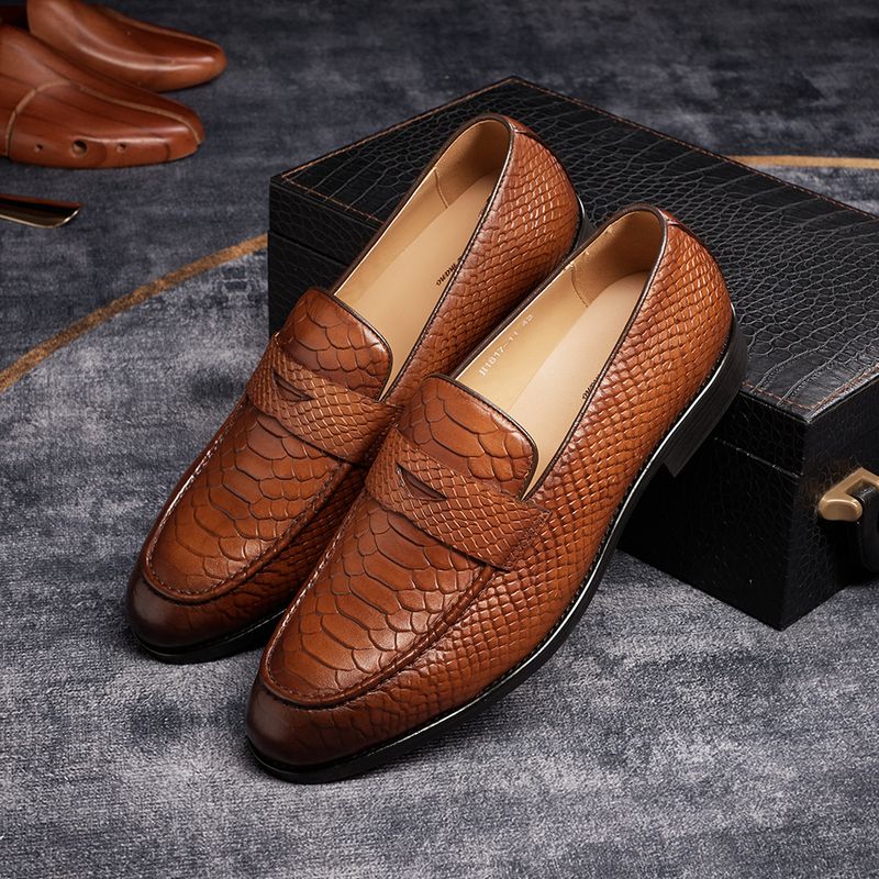 Lumina High-End Gentleman Loafers Leather Wedding Dinner Formal Dress Business Men Shoes Menshoes Handmade_voghion.com