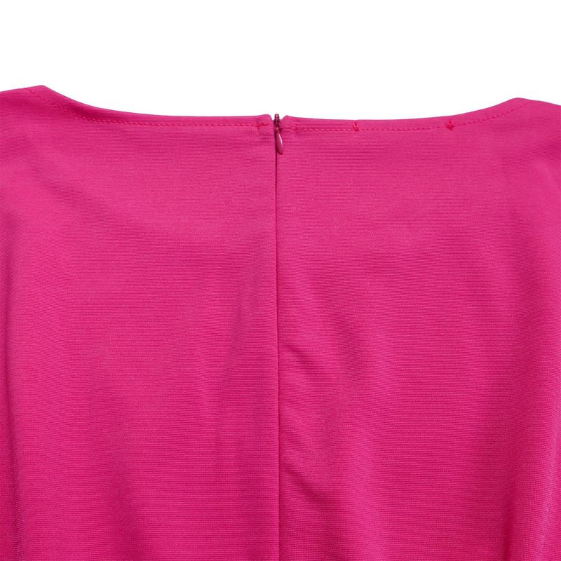 Roupas femininas moda verão feminina gola redonda cor sólida cintura alta tamanho grande perna larga macacão_voghion.com